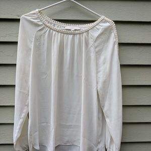White long-sleeved nice blouse